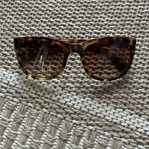 Tory Burch Tortoise Shell Sunglasses with Gradient Brown Lenses